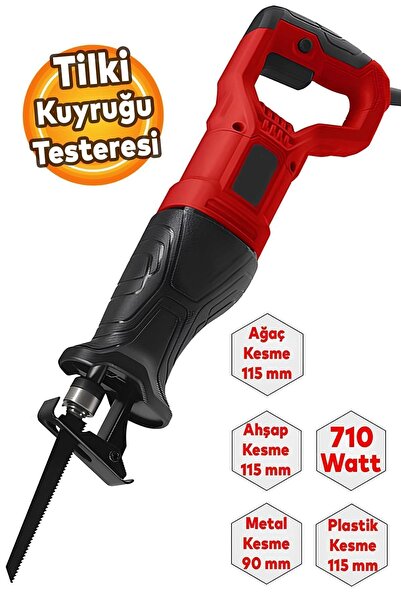 Badem10 Tilki Kuyruğu Testeresi Ahşap Metal Kemik Kesme Testeresi 710 W 115 mm