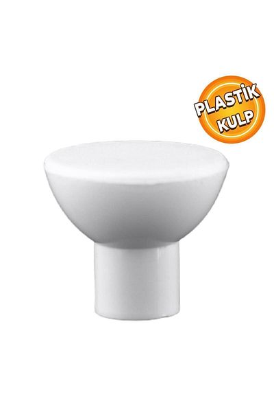 Badem10 Çayralan Buton din plastic Mobilier Bucătărie Sertar Dulap Ușă Dulap Mâner Mâner Alb 10 buc