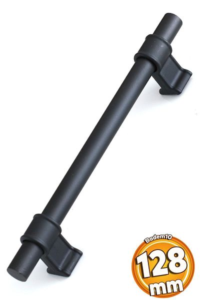 Badem10 Mâner din metal negru Hisar 128 mm-12,8 cm Mobilier Bucătărie Sertar Dulap Ușă Dulap Mânere Mâner
