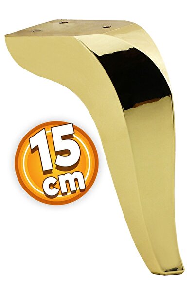 Badem10 Harvey Lüks Mobilya Kanepe Sehpa Tv Ünitesi Koltuk Ayağı 15 Cm Gold A...