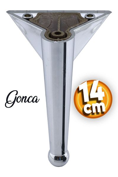 Badem10 Gonca Luxury Furniture Sofa Coffee Table Tv Unit Armchair Leg 14 cm Chrome Color Base Legs