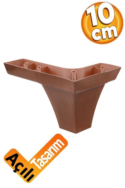 Badem10 Dolap Venüs Lüks Mobilya Kanepe Puf Köşe Koltuk Ayağı 10 Cm Kahvereng...