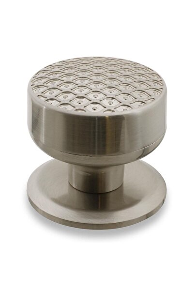 Badem10 Kestila Nikel Saten Kapı Tokmağı Topuzu Kolu Metal Tokmak - Kapı Kulpu