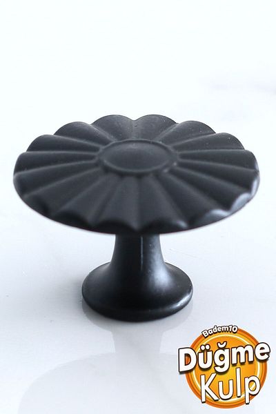 Badem10 Buton solar Mobilier negru mat Sertar de bucătărie Dulap dulap Capac Mâner metalic Mâner