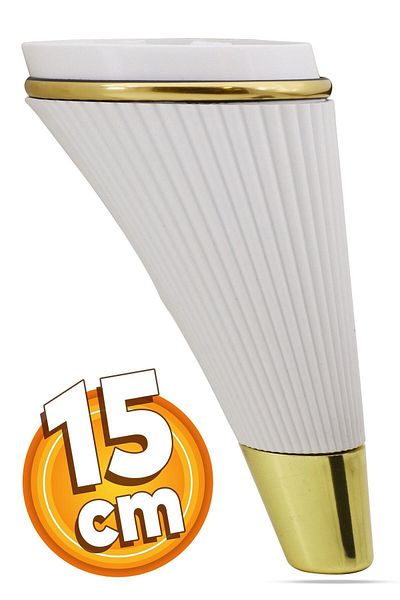 Badem10 Fier Mobilier de lux Canapea Unitate TV Scaun Scaun Picior 15 Cm Picioare Aur Alb