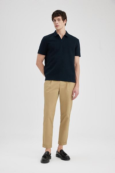 DeFacto Παντελόνι τσέπης Twill Tapered Fit - Straight Double Leg B6585ax24sp