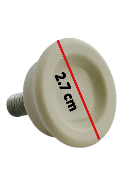 Badem10 Bingo Rotil Ayakları M6 Civatalı Mm Krem Profil Ayağı 2.5 Cm (10 ADET)