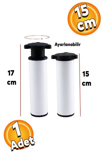 Badem10 Canapea de mobilier metalic cu picioare albe de 15 cm - scaun reglabil și picior de ridicare
