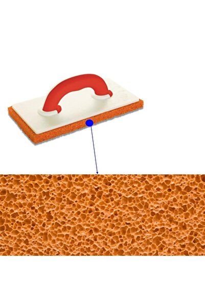 Badem10 Kauçuklu Süngerli Plastik Mala 28 cm İnce Sıva Perdah Fayans Yüzey Temizlik Malası