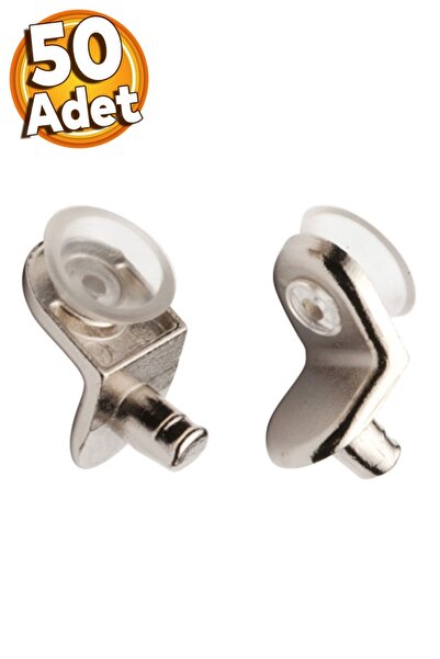 Badem10 Raf Pimi L Tip Vantuzlu Cam Ahşap Metal Raf Tutucu Çivisi Mobilya Dol...