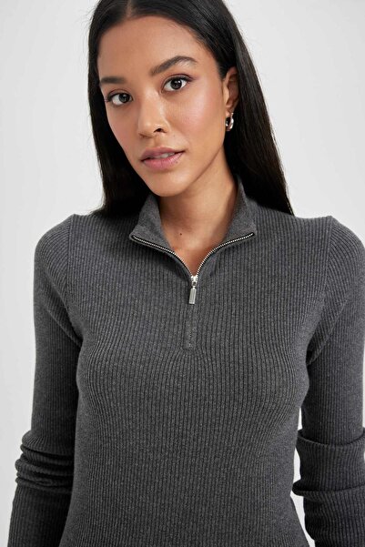 DeFacto Žebrovaný svetr se zipem - A7619ax23au