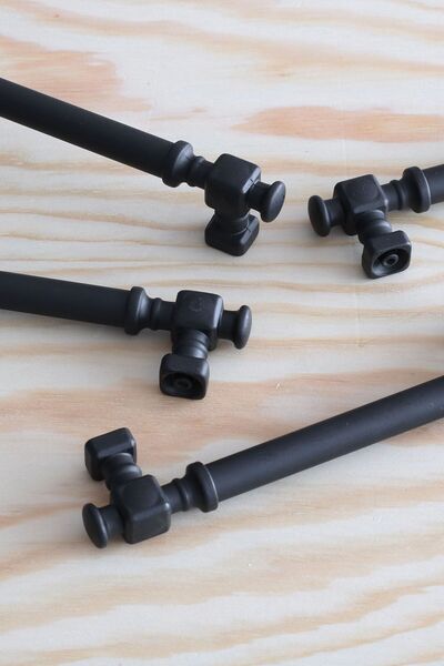 Badem10 Talas Negru Plat Metal 224 Mm 22,4 Cm Mobilier Bucătărie Sertar Dulap Dulap Capac Mâner Mâner