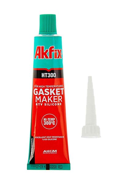 Akfix Ht 300 Silikon Yüksek Isıya Dayanıklı Tüp Silikon Conta Kırmızı 300°c 50ml