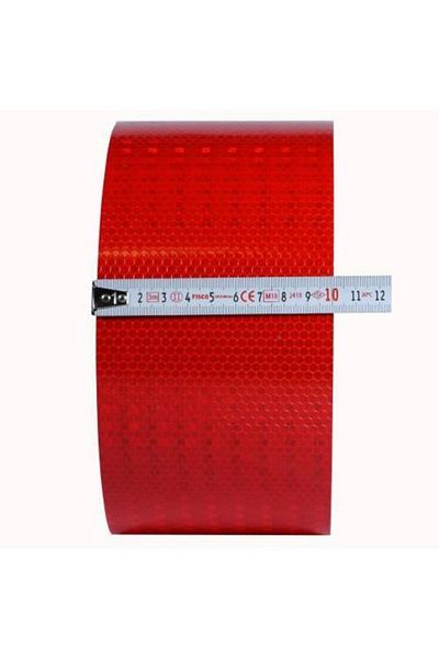 Mfk 46 Mt Reflective Vehicle Strip Tape - 10 Cm Red Highlighter Warning Tape