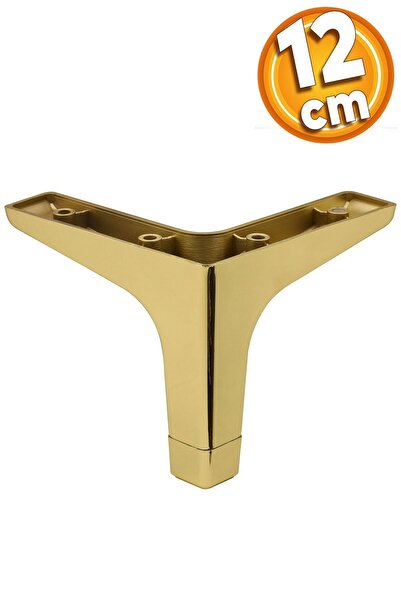 Badem10 Sedef Lüks Mobilya Kanepe Sehpa Tv Ünitesi Koltuk Ayağı 12 Cm Altın Gold Baza Ayakları