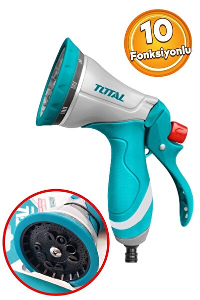 TOTAL Otomatik 10 Fonksiyonlu Araba Yıkama Bahçe Sulama Temizleme Tabancası Tetikli Ayarlı