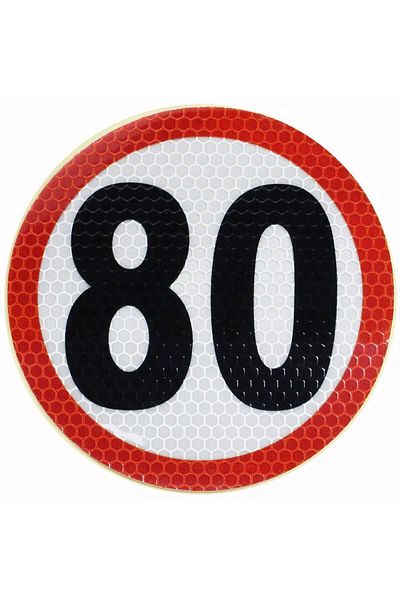Badem10 Reflective Phosphorous Tape Truck Truck Trailer Adhesive Back 80 Speed Lettering 11 Cm