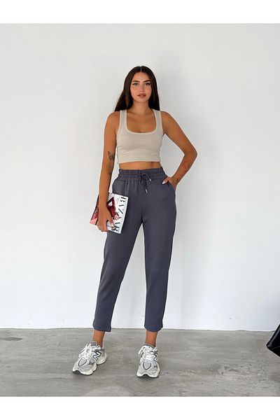 Noa Noa Narrow Leg Modal Sweatpants - Slit Detail