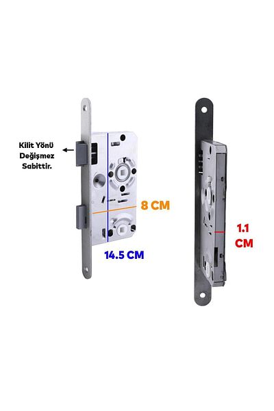 Badem10 Pvc Wooden Door - Wc Bathroom Mortise, Right Hand Lock, Cylinder Free Barrel Free Lock
