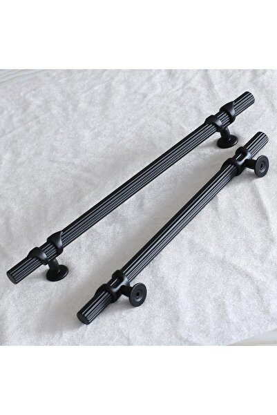 Badem10 Black Metal Handle - Emir 224 Mm, Kitchen Drawer Cover Club Cabinet