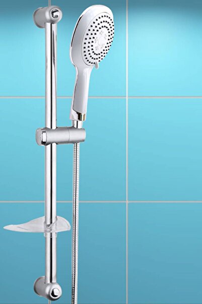 Badem10 Duş Seti Sürgülü Banyo Duş Başlığı Seti Fiskiyesi Telefonu Yuvarlak B...