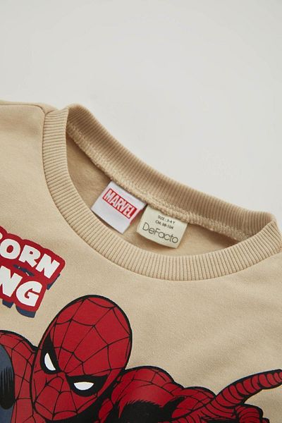 DeFacto Baby Boy Marvel Comics Crew Neck Soft Furry Sweatshirt B4914a523au