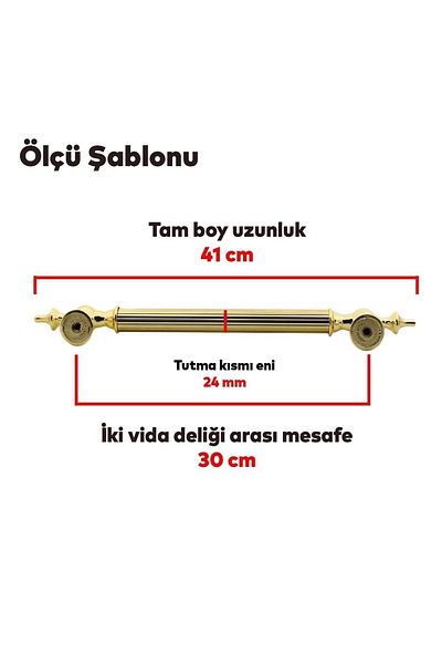Badem10 Mâner de tragere pentru ușă glisantă Çukurca Mâner de prindere Mâner de ușă din oțel Mâner de ușă exterioară Gol Aur 30 Cm