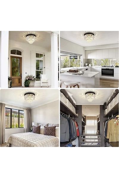 retro home design Retro Black Crystal Stone Modern Living Room Bedroom Luxury Plafonier Chandelier