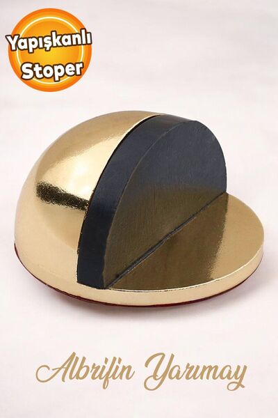 Badem10 Yarımay Yapışkanlı Kapı Kolu Stoperi Tamponu Metal Kapı Stopu Durdurucu Tutucu Tutacağı Albrifin