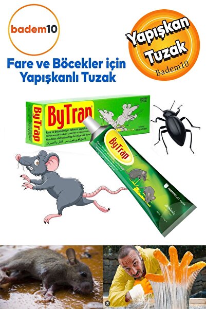 Badem10 ByTrab 75 ml Zehirsiz Yakalama Yapışkanı Tüpü Fare Haşere Böcek Tuzağı Kapanı