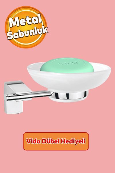 Badem10 Νιπτήρας Μπάνιου WC Βιδωτός Μεταλλικός Διανομέας Σαπουνιού Στερεός Διανομέας Σαπουνιού Γυάλινο Θάλαμος Δοχείο Σαπουνιού Χεριών Κρύσταλλο