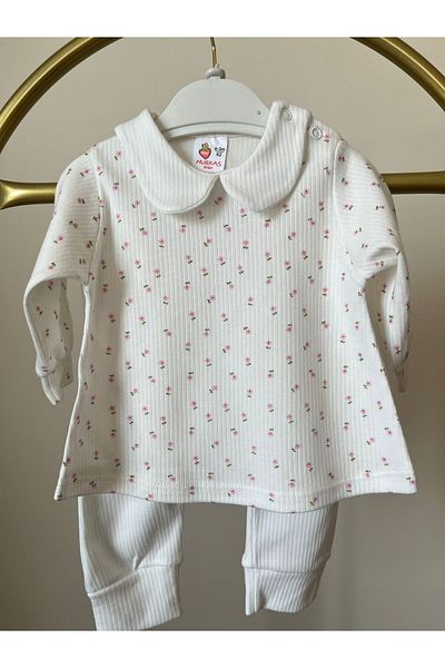 MBK GARDEN 2-Piece Cotton Floral Patterned Set for Baby Girl