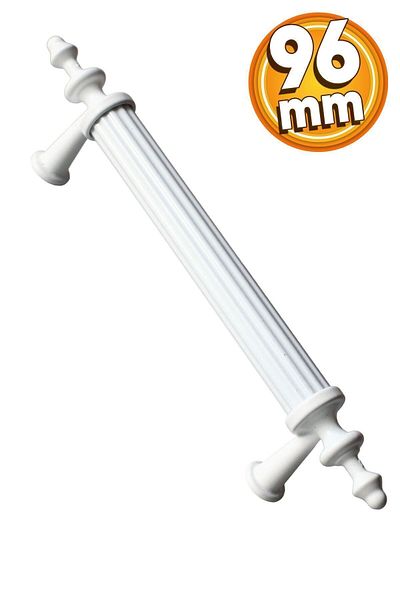 Badem10 Erciyes Sertar de bucătărie Capac metalic Bețișoare albe (96 MM-9,6 CM)