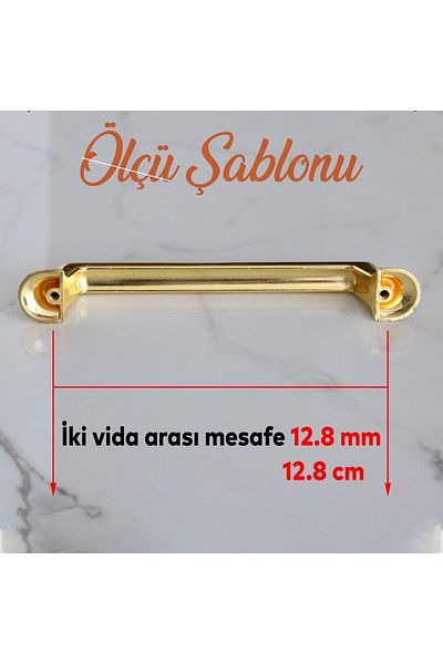 Badem10 Aur Aur Metal 128 Mm-12,8 Cm Mobilier Bucătărie Sertar Dulap Ușă Dulap Mâner Mâner