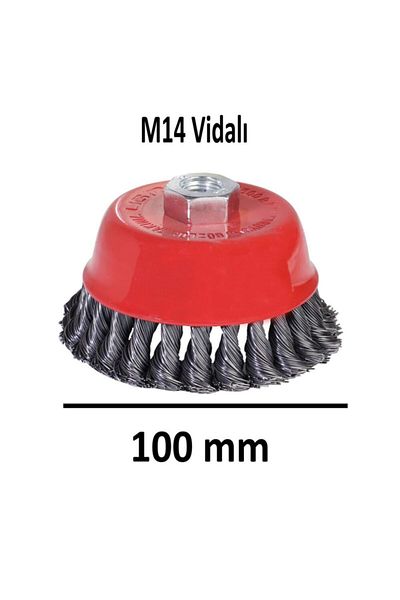 UGR 100 Mm Cup Screw Twisted Wire Brush M14