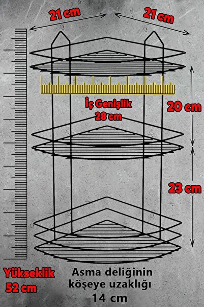 Badem10 Ванна Душова полиця Шампунь Кутовий Овальний Чорний 3-рівневий Організатор для зберігання кухонного приладдя