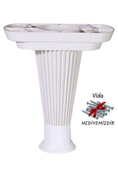 Badem10 Mobilier complet alb de 15 cm cu picioare de bază Canapea Puf Măsuță de cafea Fotoliu