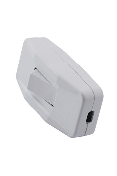 Badem10 مقبس مفتاح كهربائي بزر تشغيل وإيقاف، عربة واحدة من البلاستيك الأبيض