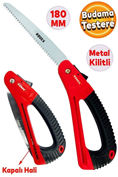 Genel Markalar Budama Testeresi 180 mm Metal Kilitli Çelik Düz Ağaç Dal Bağ E...