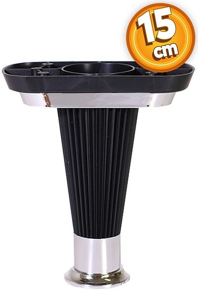 Badem10 Mobila Canapea Puf Masuta de cafea Picioare Fotoliu 15 Cm Picioare Baza Cromate Negre