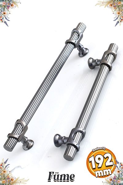 Badem10 Mâner din metal afumat Arsine 192 mm-19,2 cm Mobilier Bucătărie Sertar Dulap Ușă Dulap Mânere Mâner