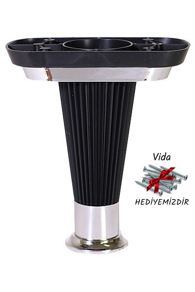 Badem10 Mobila Canapea Puf Masuta de cafea Picioare Fotoliu 15 Cm Picioare Baza Cromate Negre