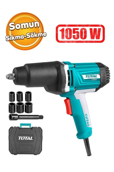 TOTAL Elektrikli Kablolu Somun Sıkma Matkabı 1050 W Tekerlek Lokma Civata Anahtar Sökme Makinesi TIW10101