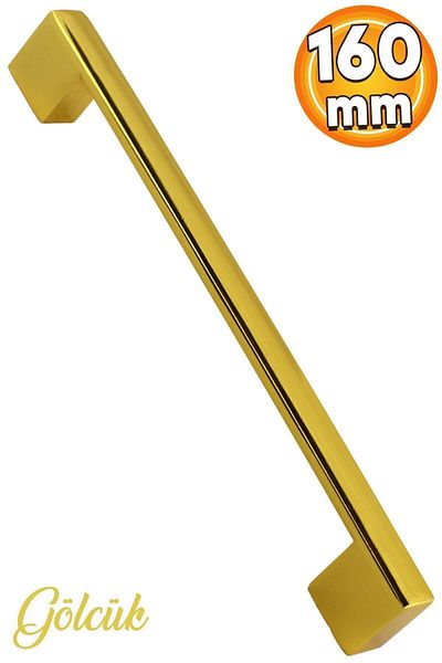 Badem10 Gölcük Mobilier plat Sertar de bucătărie Dulap Ușă dulap Mâner metalic Mâner Mânere Aur Aur 160 mm