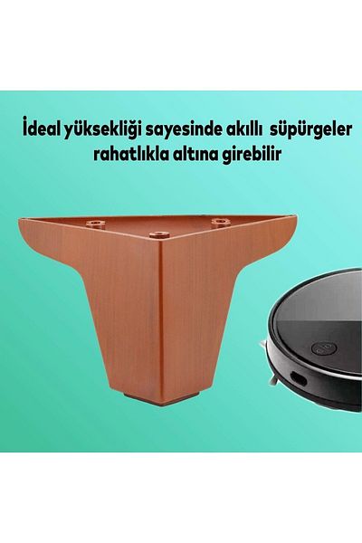 Badem10 Zakkum Mobilier de lux Canapea Masuta de cafea Unitate TV Picioare 10 Cm Picioare de bază maro