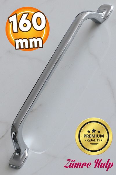 Badem10 Mâner din metal cromat Zümre 160 mm-16 cm Mobilier Bucătărie Sertar Dulap Dulap Ușă Mânere Mâner