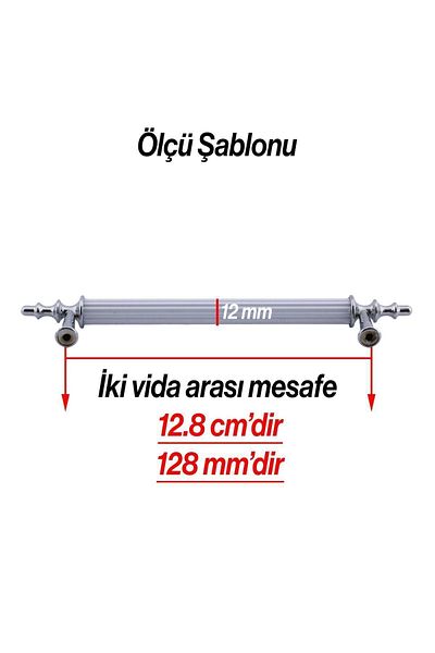 Badem10 Mâner Erciyes – Dulap Sertar Bucătărie Metal 128 Mm Culoare Crom