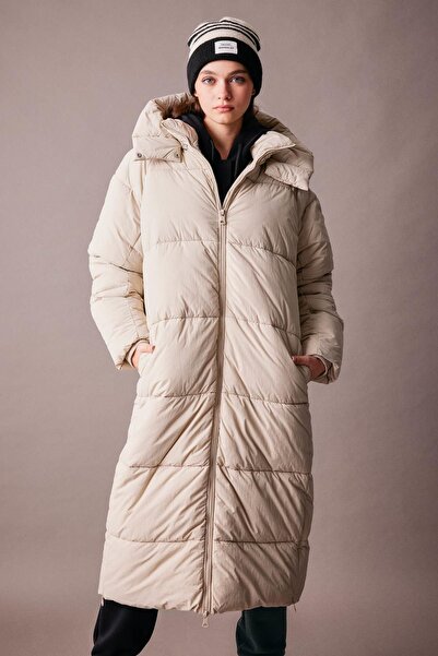DeFacto Long Puffer Jacket Parka - Waterproof and Hooded A4106ax23cw