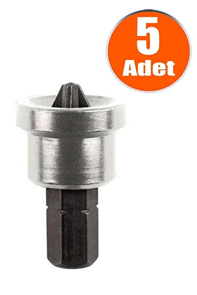 Nt Tools Şapkalı Alçıpan Vidalama Bits Ucu 25 Mm Yıldız Ph2 S2 Çeliği Uç (5 A...