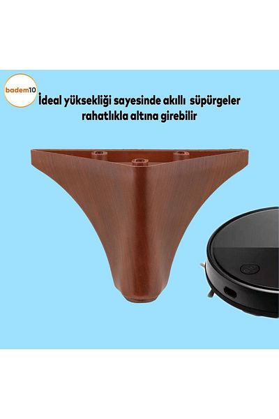 Badem10 Yonca Mobilier de lux Canapea Unitate TV Picior de fotoliu 10 Cm Model din lemn maro Picioare de bază